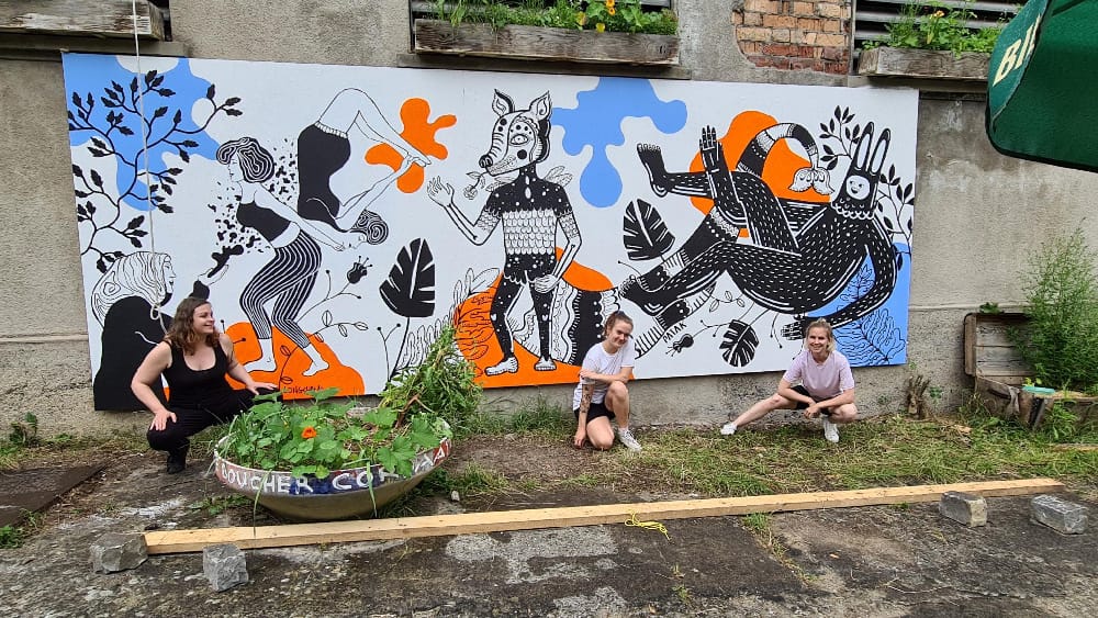 Picture of the fresco made in le Port, Fribourg.