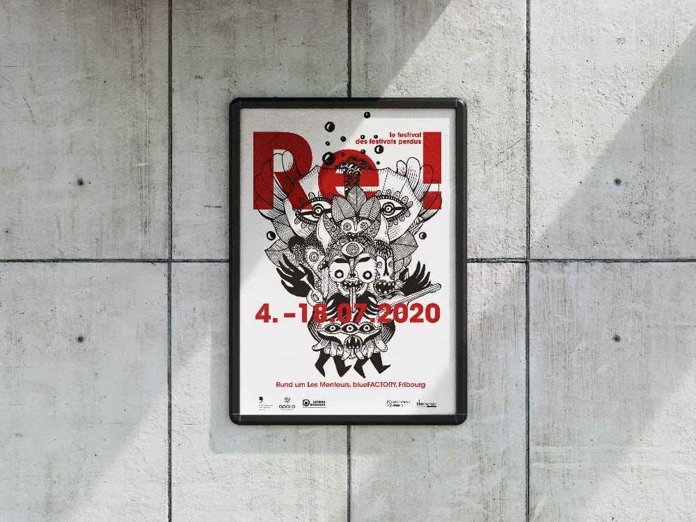 Poster made for the RE! festival in la Bluefactory, Fribourg. 