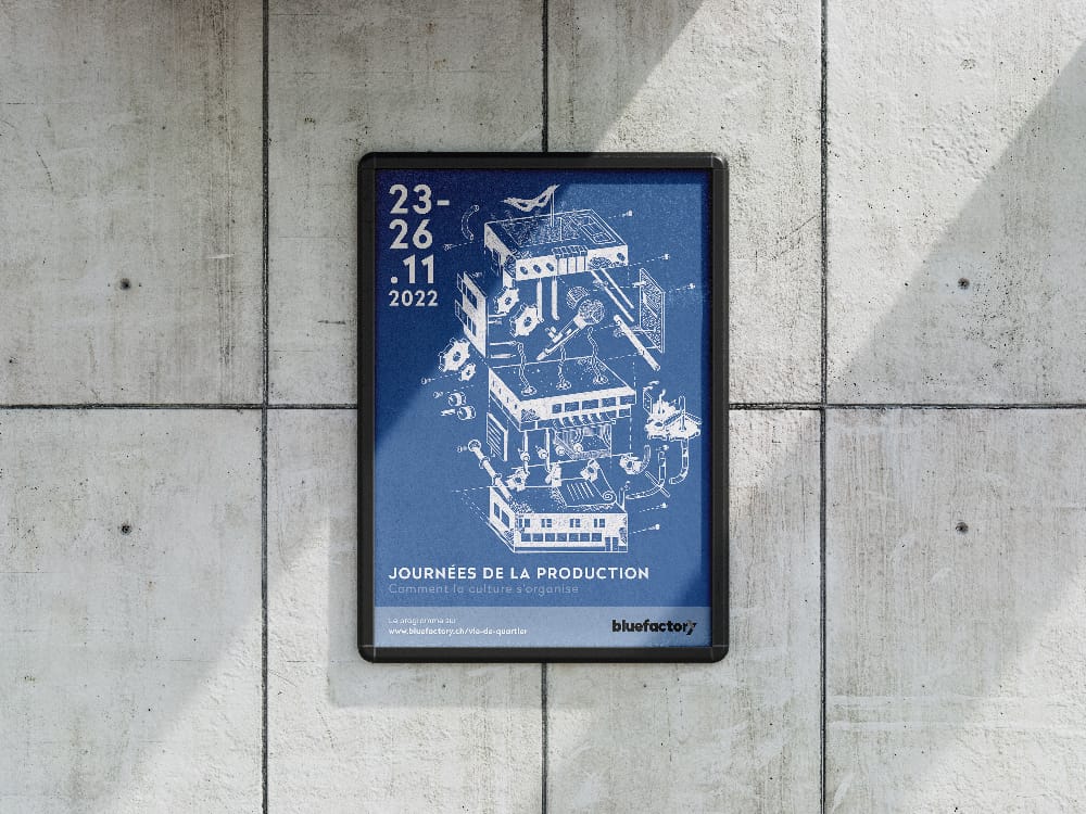 Poster made for la Bluefactory in Fribourg.
