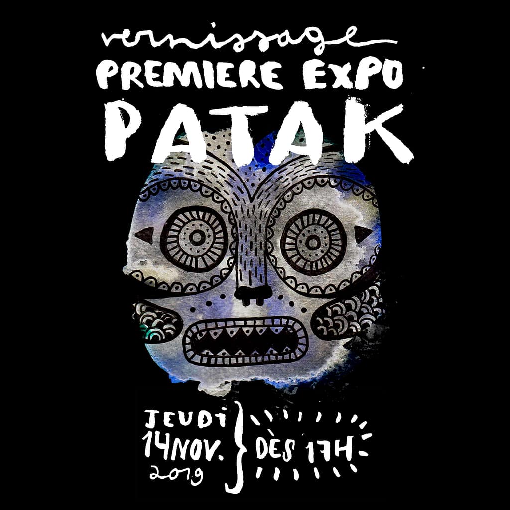 Poster announcing the first exhibition, in "La Coutellerie", in Fribourg Switzerland.