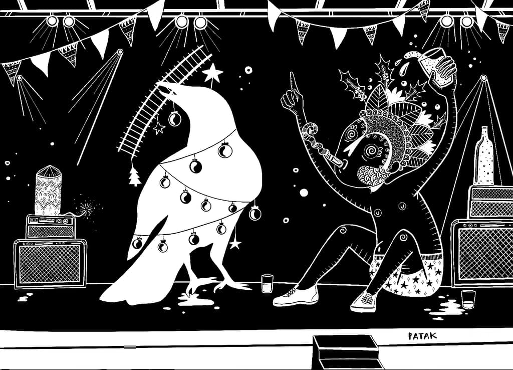 Digital drawing to celebrate the new year, commissioned by Le Nouveau Monde in Fribourg.