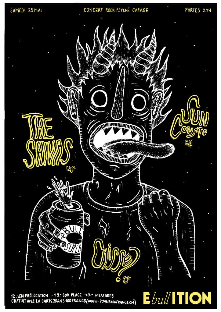 Poster made for the concert venue Ebullition in Bulle.