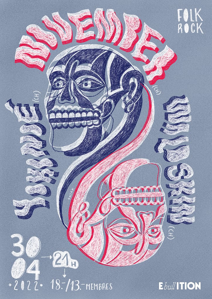 Poster made for the concert venue Ebullition in Bulle.