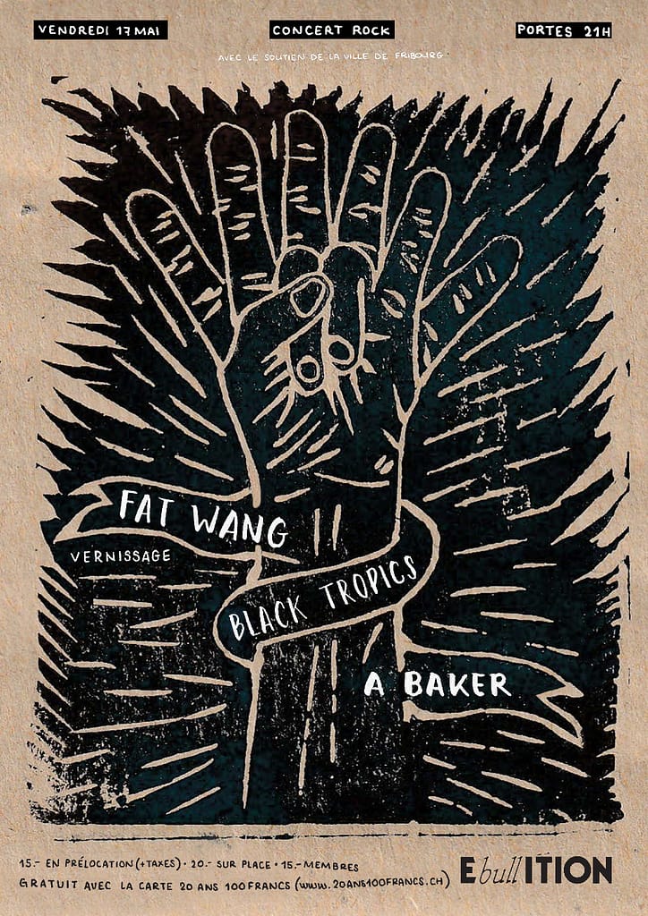 Poster made for the concert venue Ebullition in Bulle.